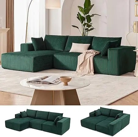 108” Modular Sectional Sofa, Cloud Sectional Couch with Deep Seat, Modern Modular L-Shape Sofa Couch with Chaise,Upholstered Cou