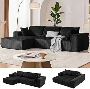 108” Modular Sectional Sofa, Cloud Sectional Couch with Deep Seat, Modern Modular L-Shape Sofa Couch with Chaise,Upholstered Cou