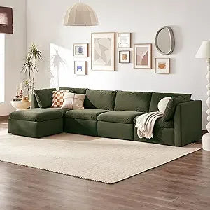 Oversized Modular Sectional Sofa with Fully Removable Covers and Storage, Convertible U & L Shaped Sectionals, Modern Cloud Couch