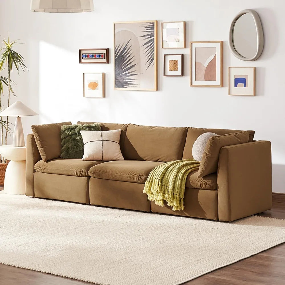 Oversized Modular Sectional Sofa with Fully Removable Covers and Storage, Convertible U & L Shaped Sectionals, Modern Cloud Couch