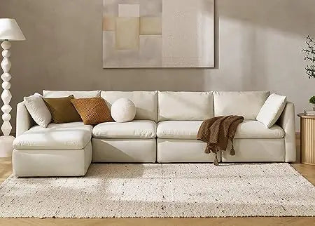 Oversized Modular Sectional Sofa with Fully Removable Covers and Storage, Convertible U & L Shaped Sectionals, Modern Cloud Couch